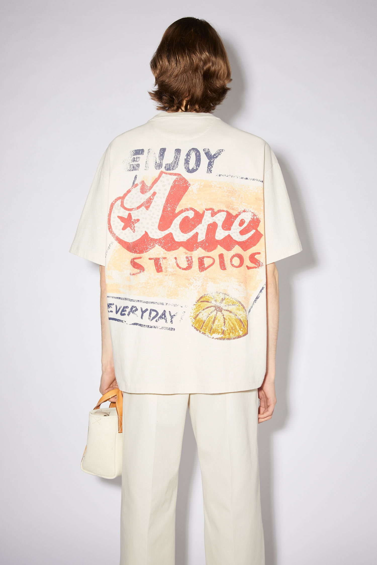 Oversized t-shirt - Ecru/peach - 2