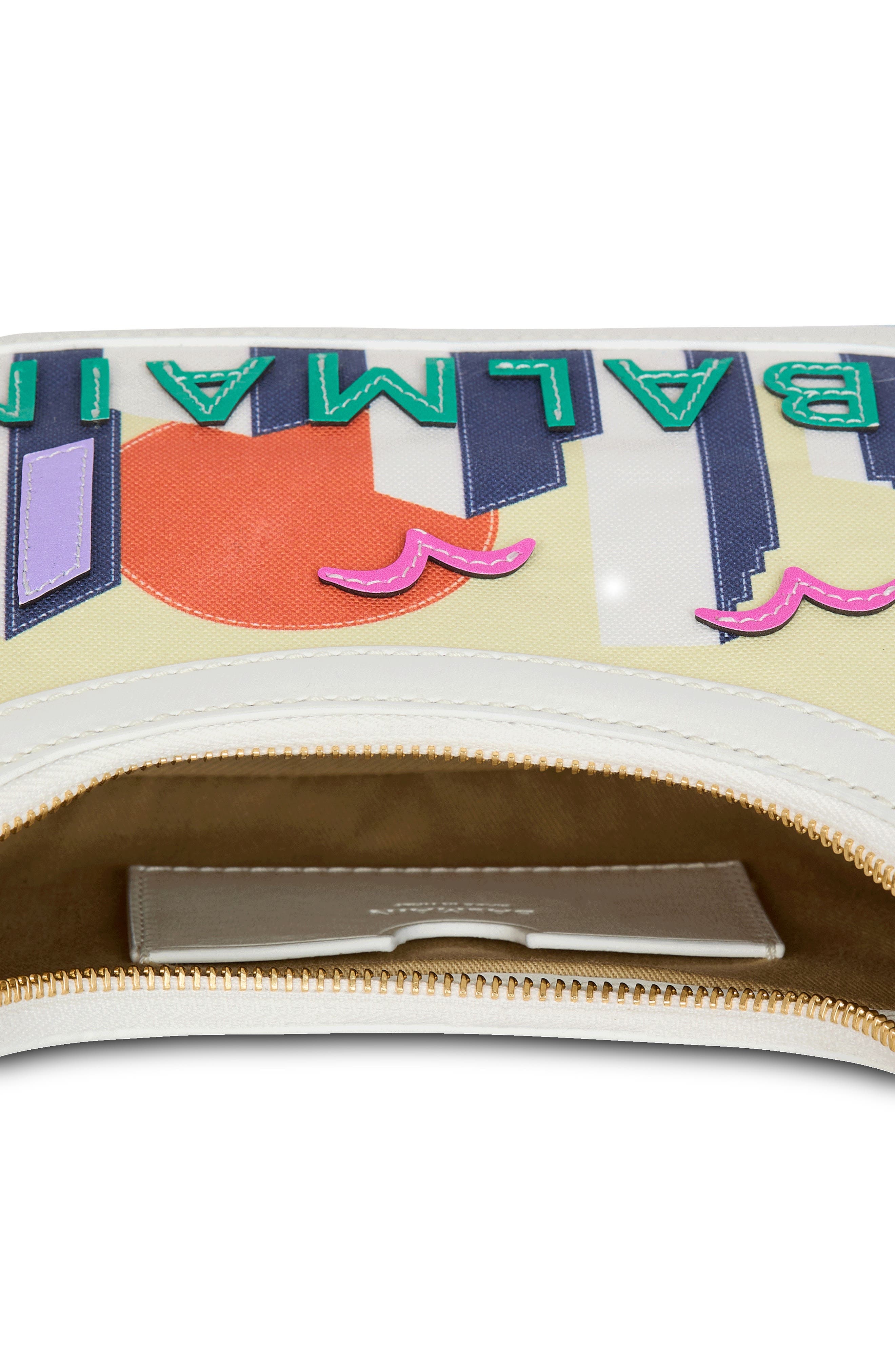 Balmain B-Army Postcard Canvas & Leather Shoulder Bag in Aaa Multi at Nordstrom - 4