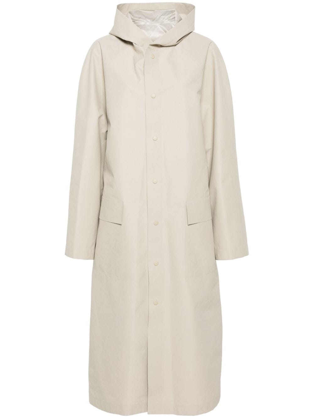 panelled hooded coat - 1