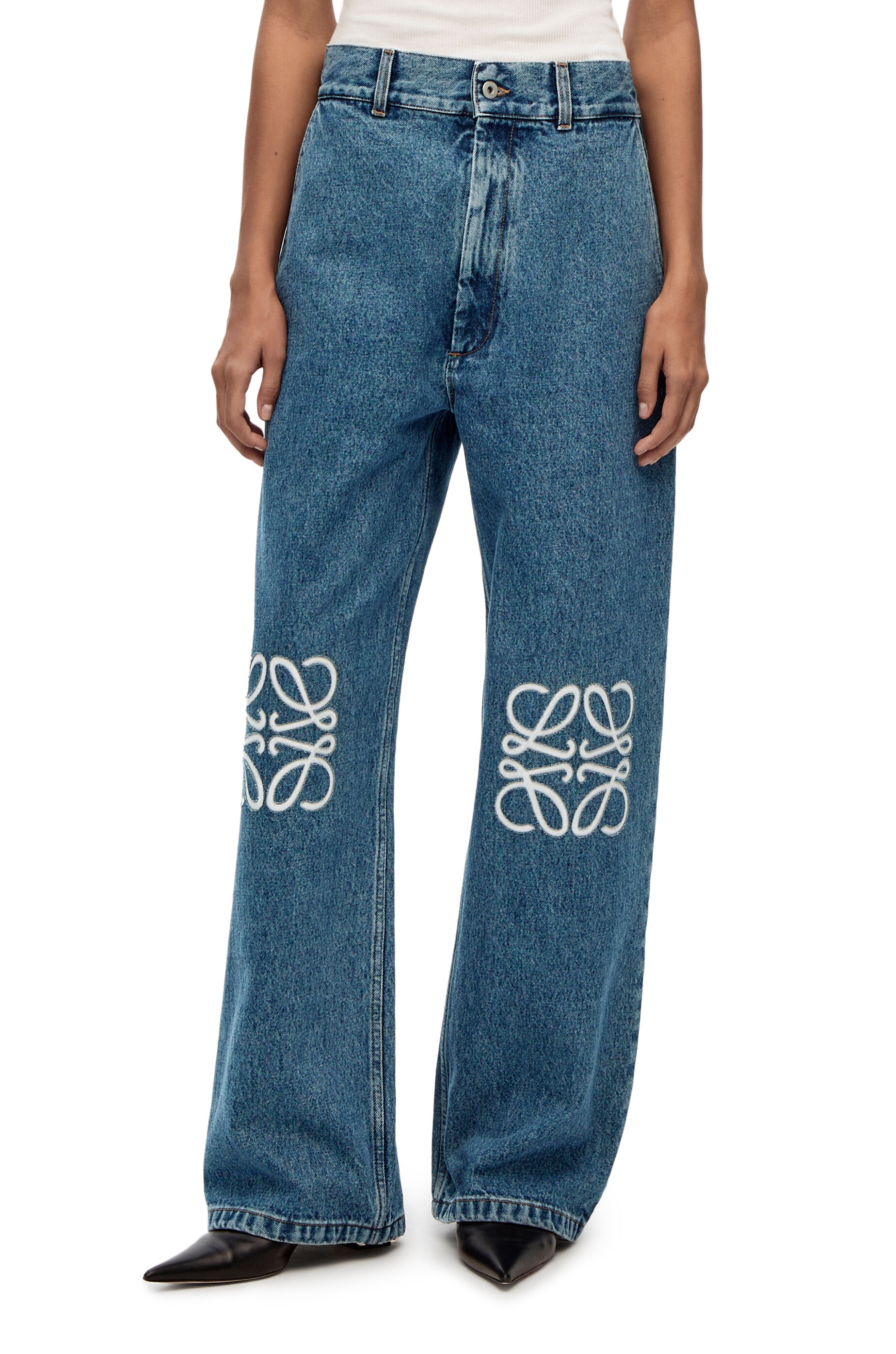 Anagram baggy jeans in denim - 3