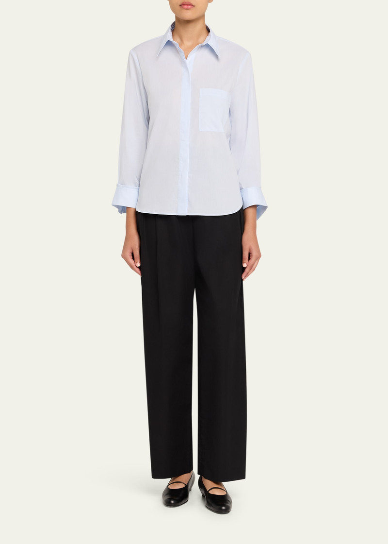 TWP Cotton Button-Front Boyfriend Shirt outlook