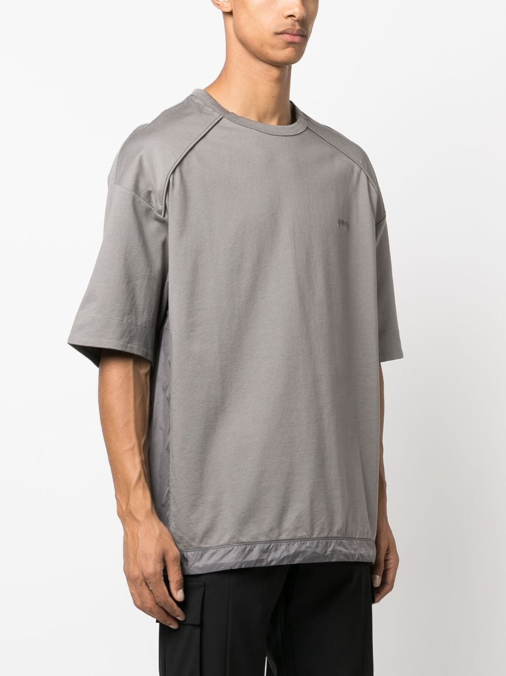 logo-embroidered cotton T-shirt - 3