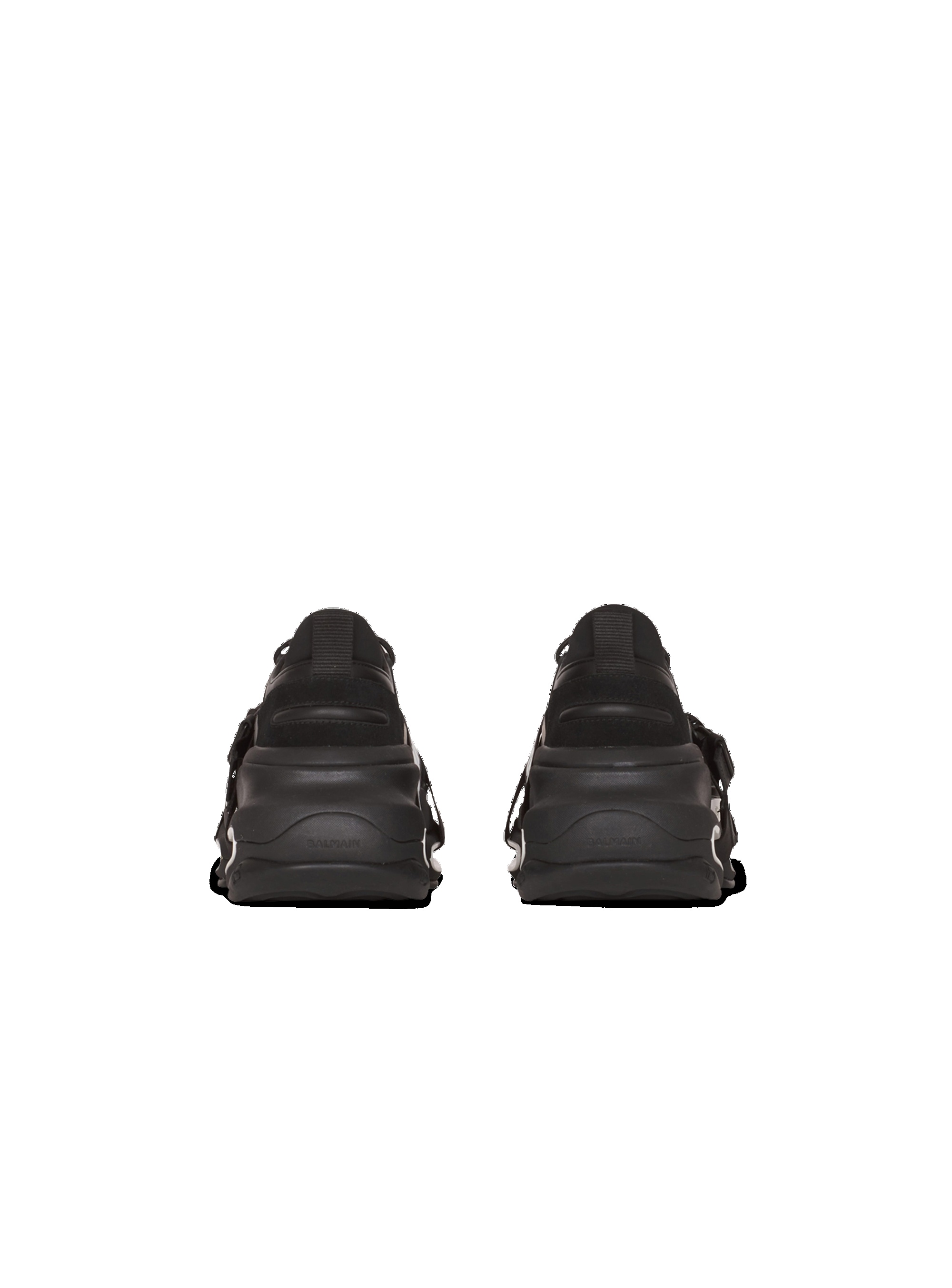 Balmain x Dogpound -Leather and knit B-Bold low-top sneakers with straps - 5