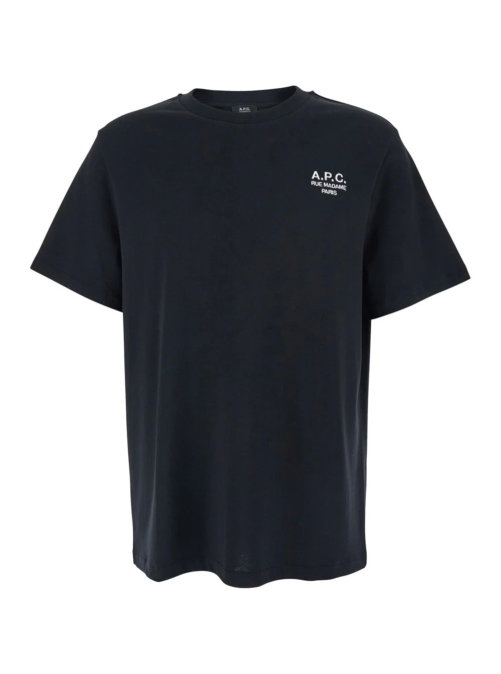 A.P.C. Women Black Crewneck T-Shirt With Logo Embroidered On The Front In Cotton Woman - 1