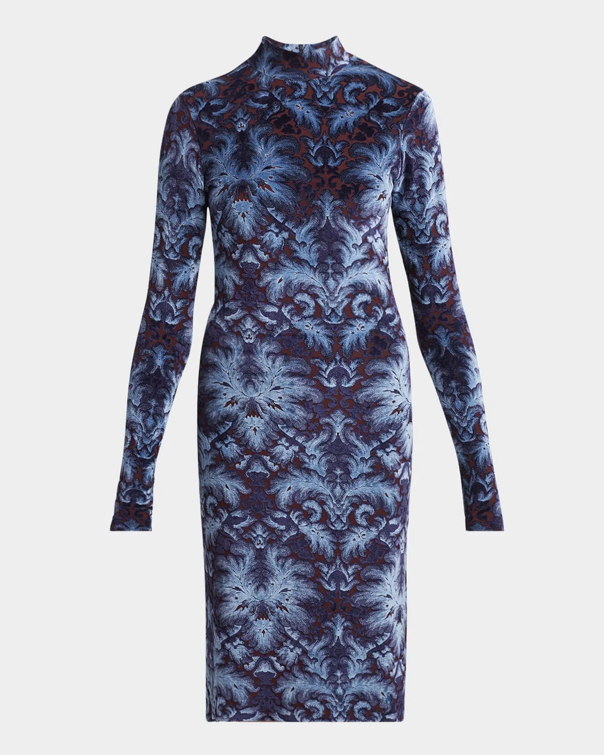 Long-Sleeve Midi Dress - 1