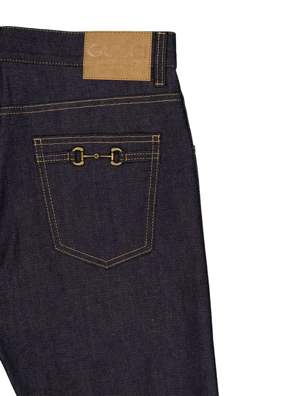 contrast-stitching tapered-leg jeans - 4