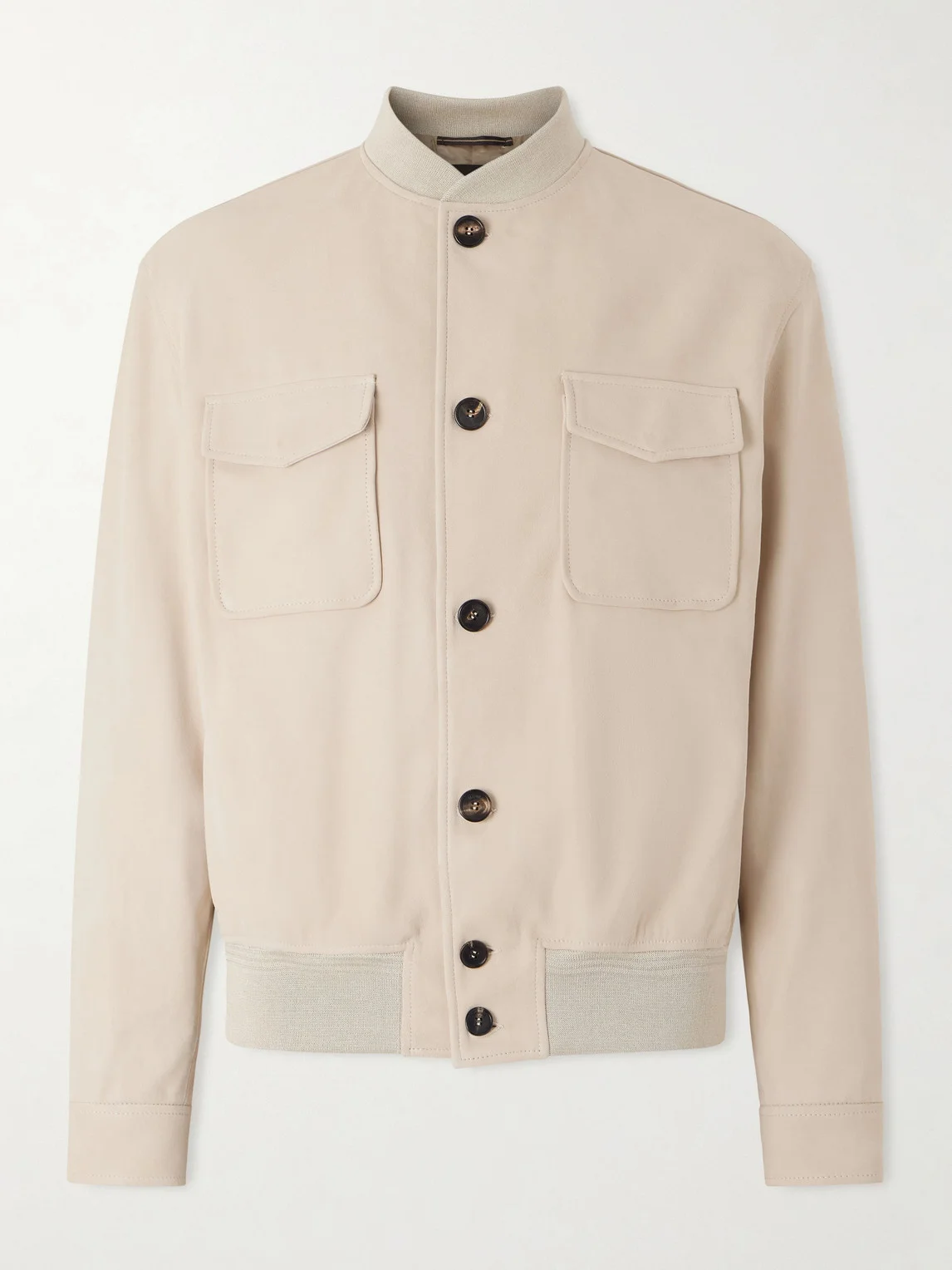 Suede Bomber Jacket - 1
