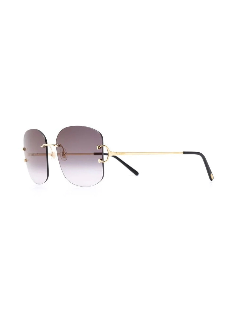 Cartier C Décor square-frame sunglasses outlook