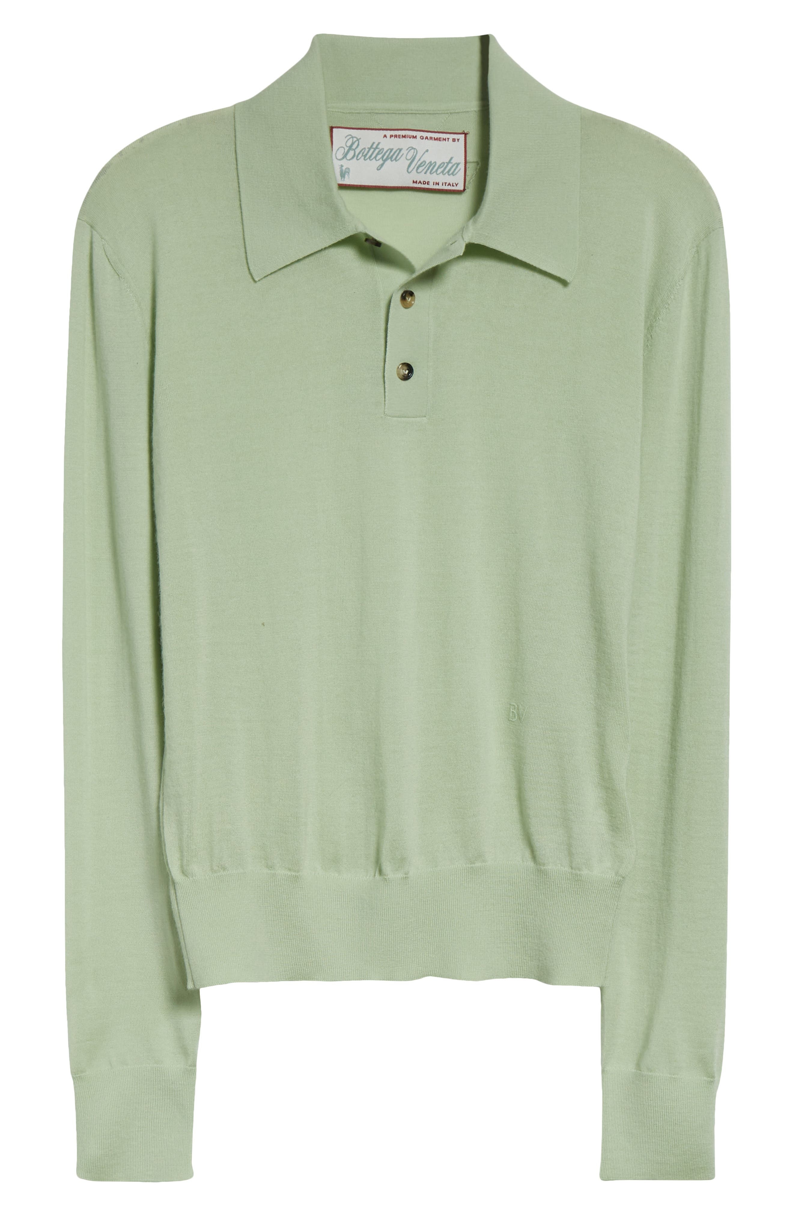 Bottega Veneta Cashmere Polo Sweater in 1880 Aquamarine at Nordstrom - 6