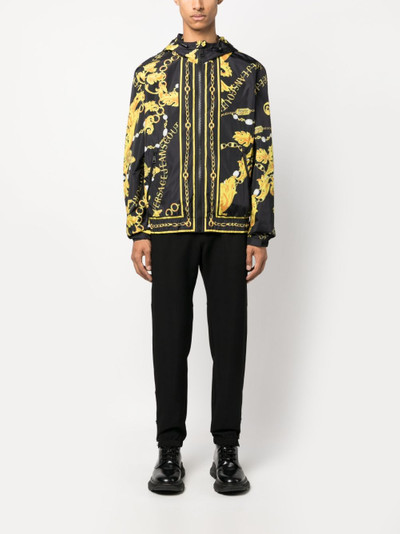 VERSACE JEANS COUTURE baroque-print hooded jacket outlook