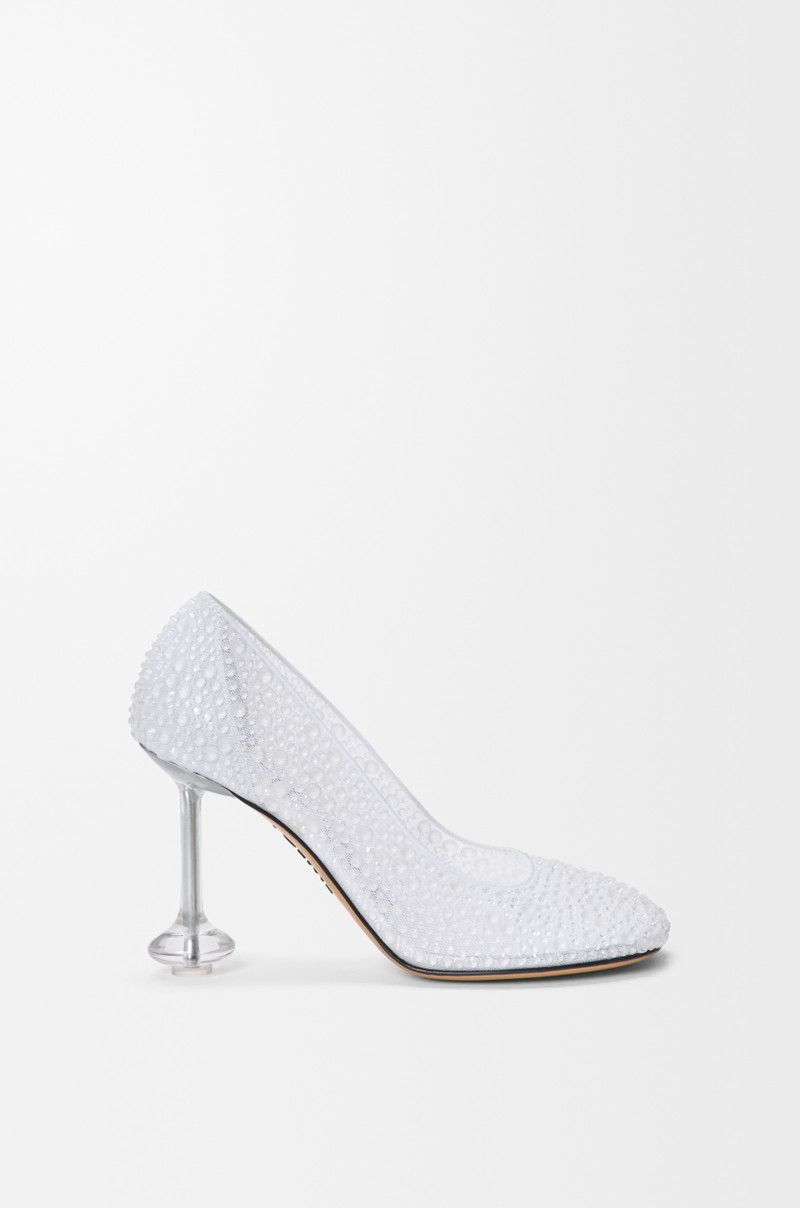 Toy pump in embellished mesh 1