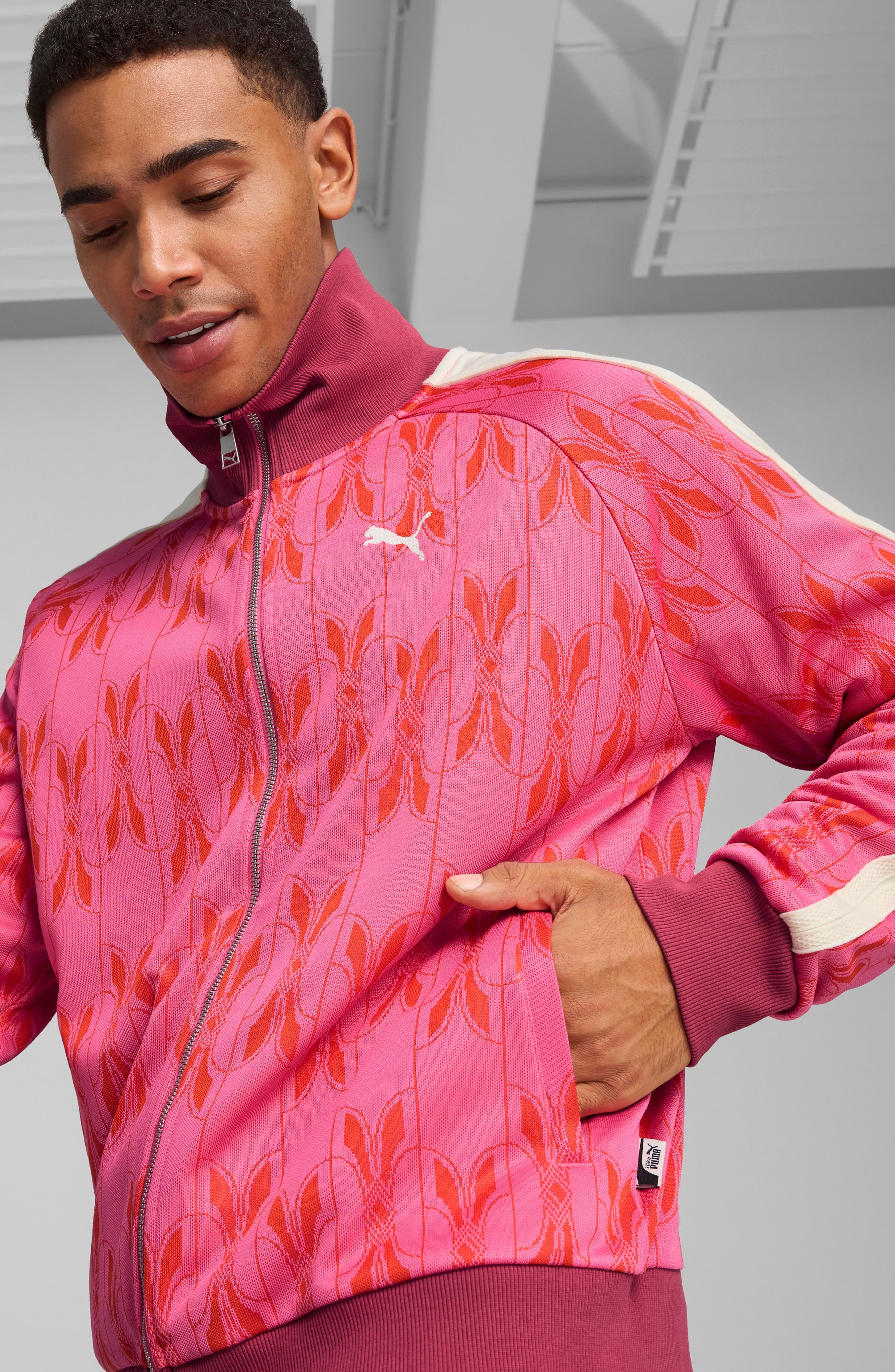 PUMA The Never Worn V T7 Track Jacket in Blossom at Nordstrom - 7