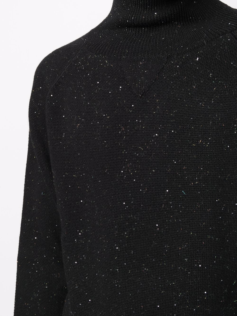 speckle-knit roll neck jumper - 5