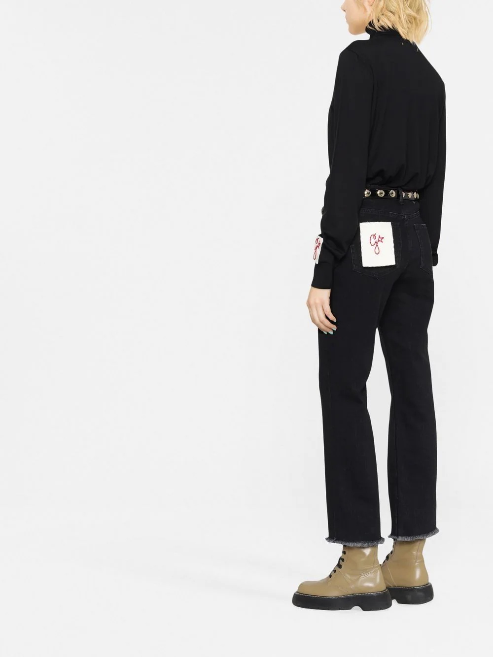 cropped straight-leg jeans - 3