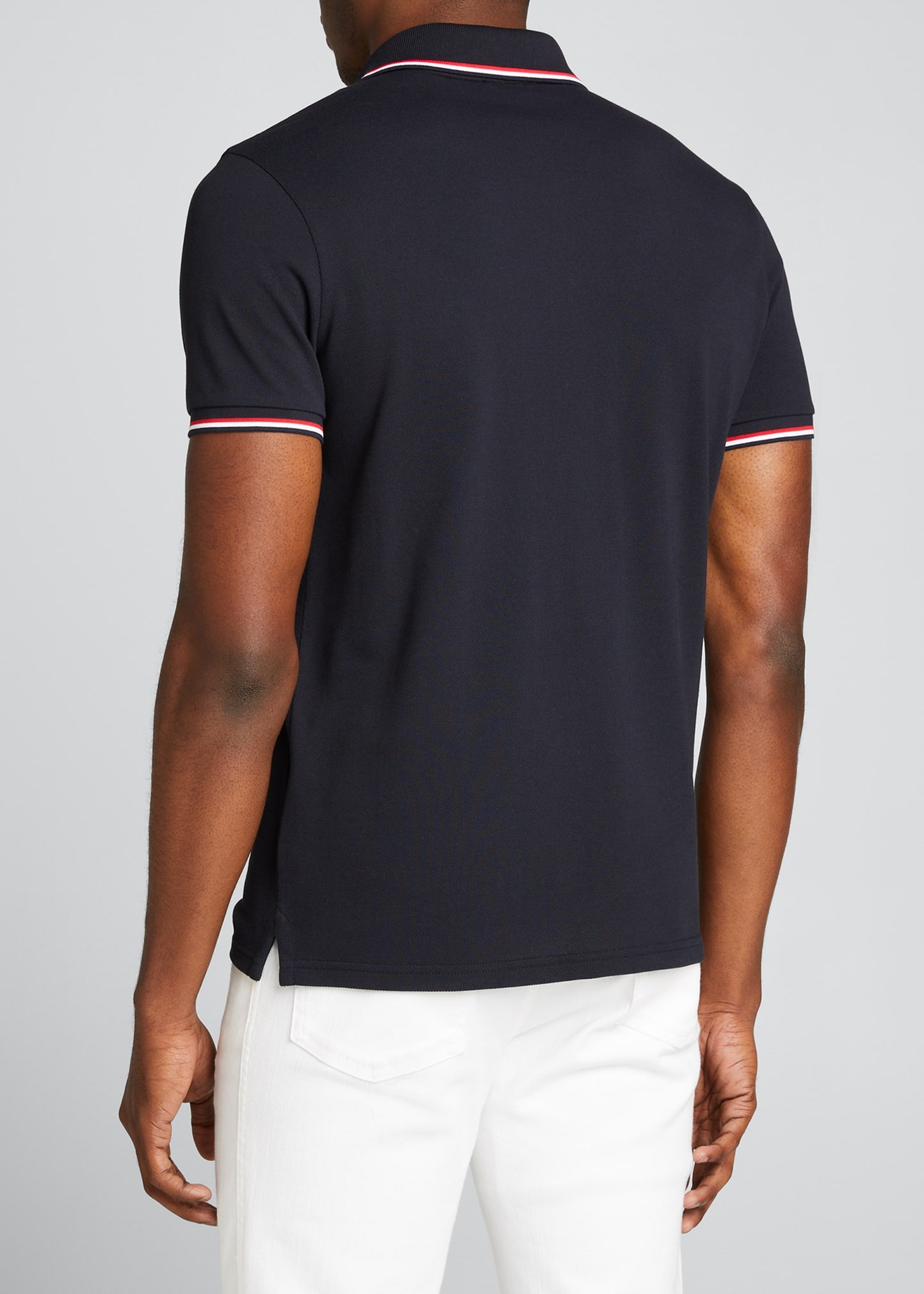 Men's Classic Tipped Polo Shirt w/ Logo Patch - 2