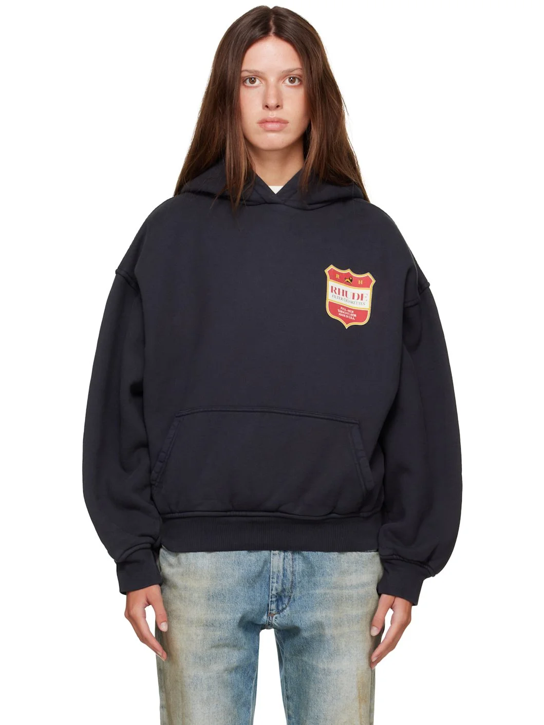 Black Filtaro Crest Hoodie - 1
