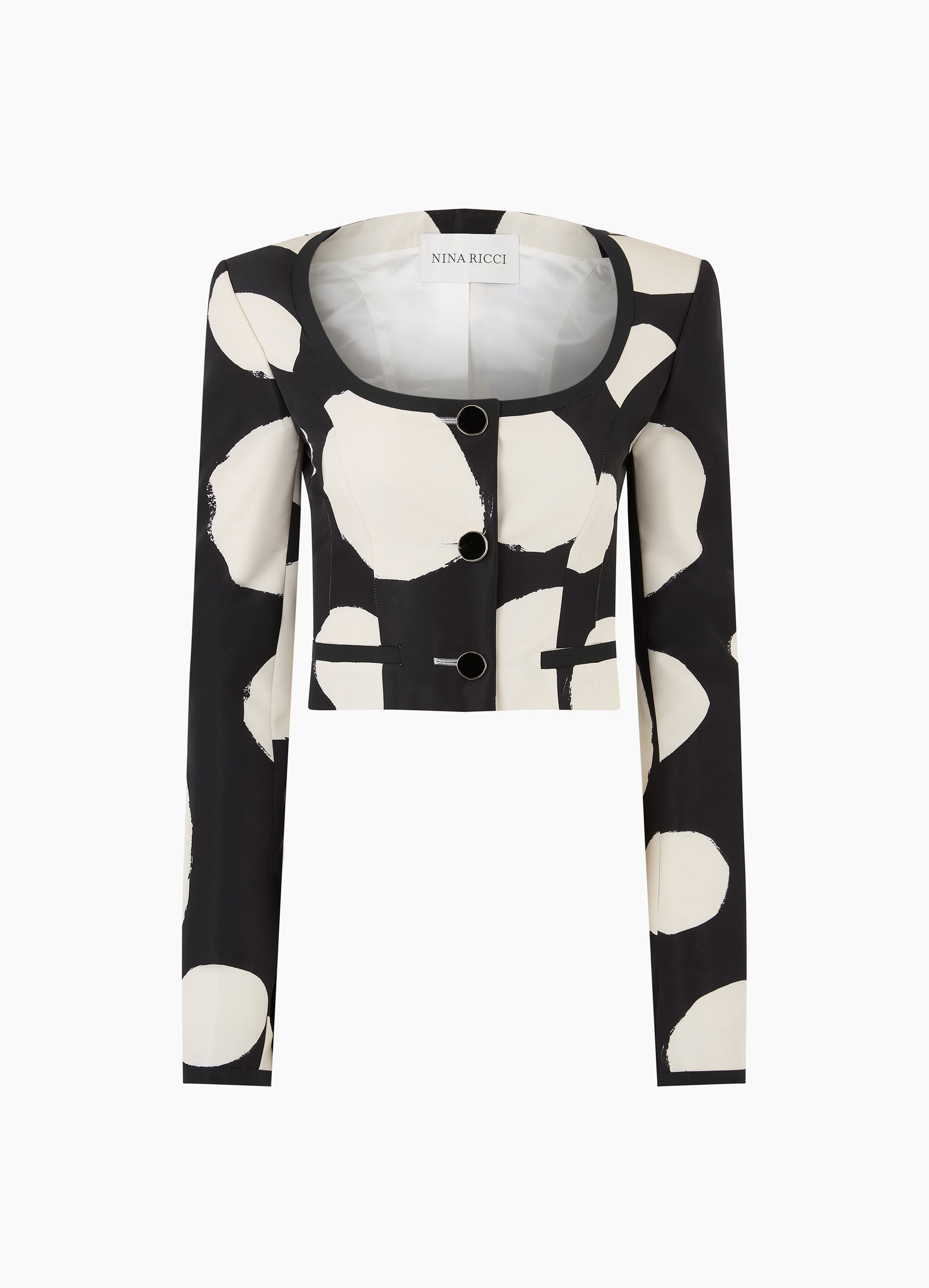 Short Jacket With Round Neckline - 5