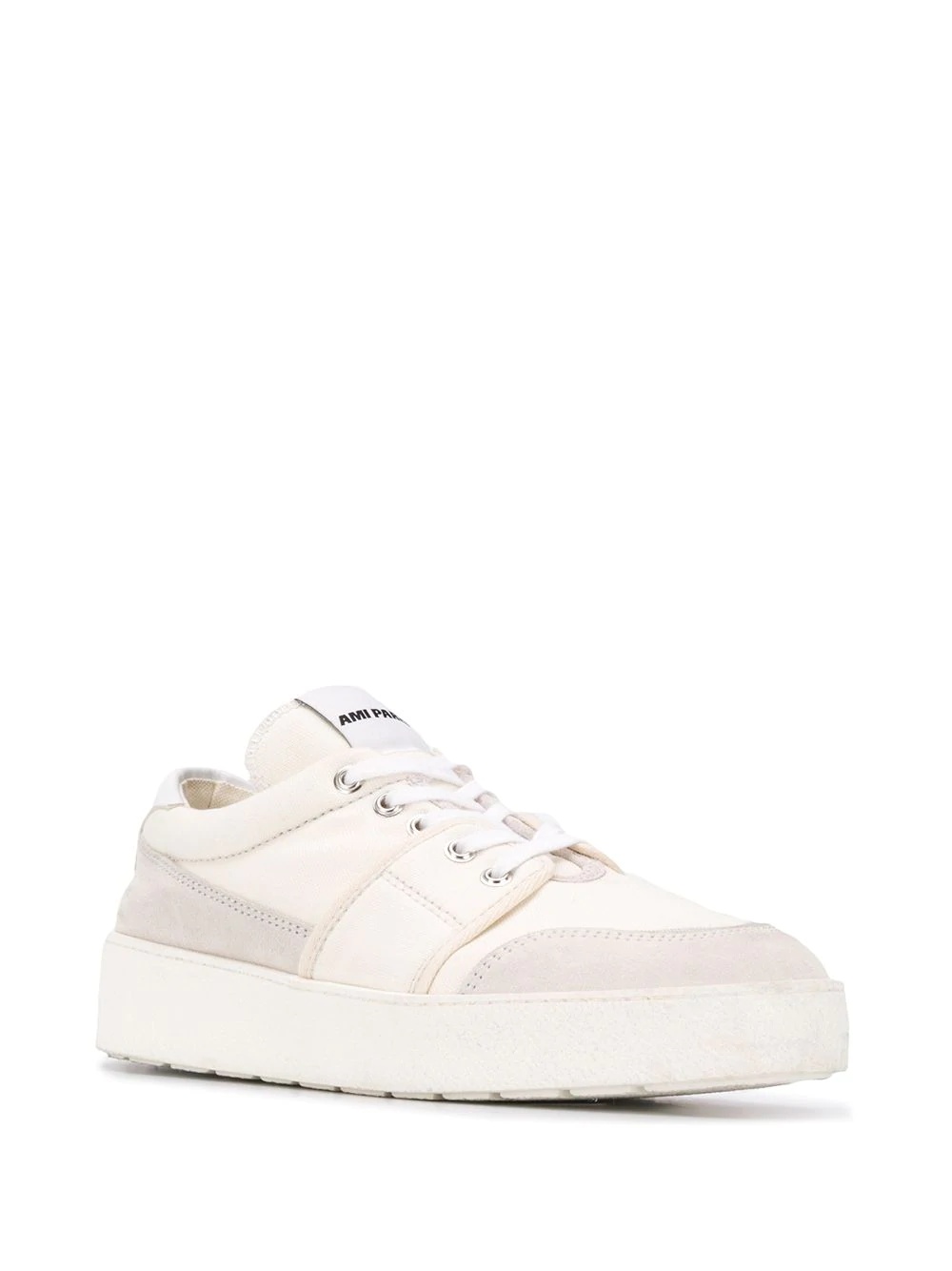 logo patch low-top sneakers - 2