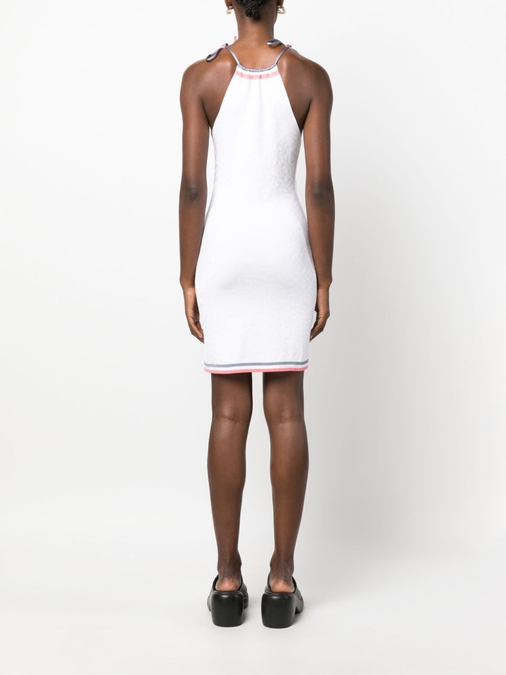 halterneck knitted dress - 4