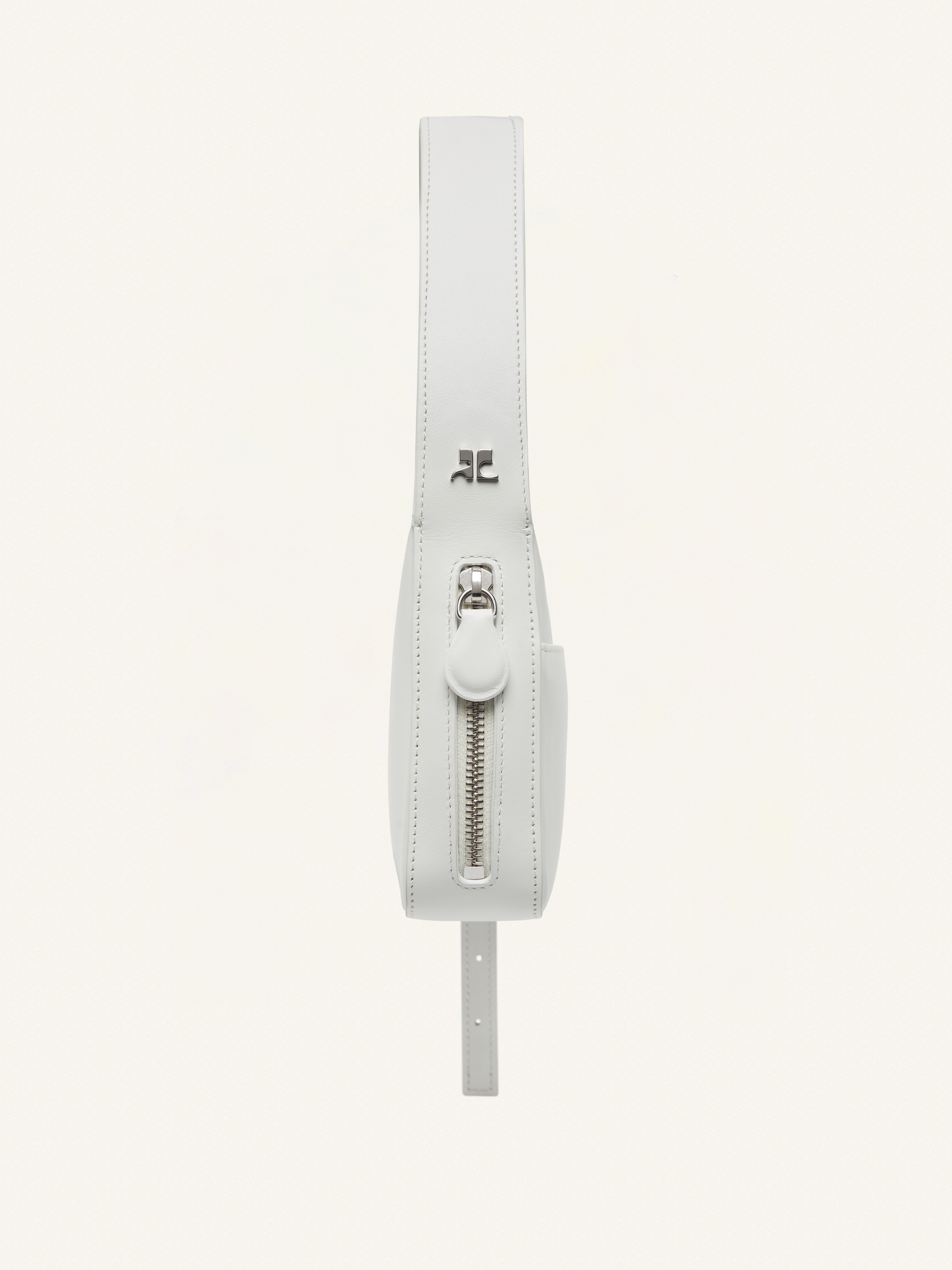 ショルダーバッグ・ポシェット One Racer Baguette Shoulder Bag - Courreges - Leather - Whit Courrèges One Racer Baguette Shoulder Bag - Leather - White