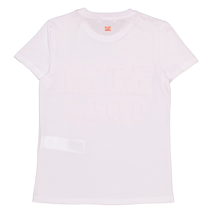 Max Mara Ladies Optical White 1951 Mincio Cotton T-Shirt - 5
