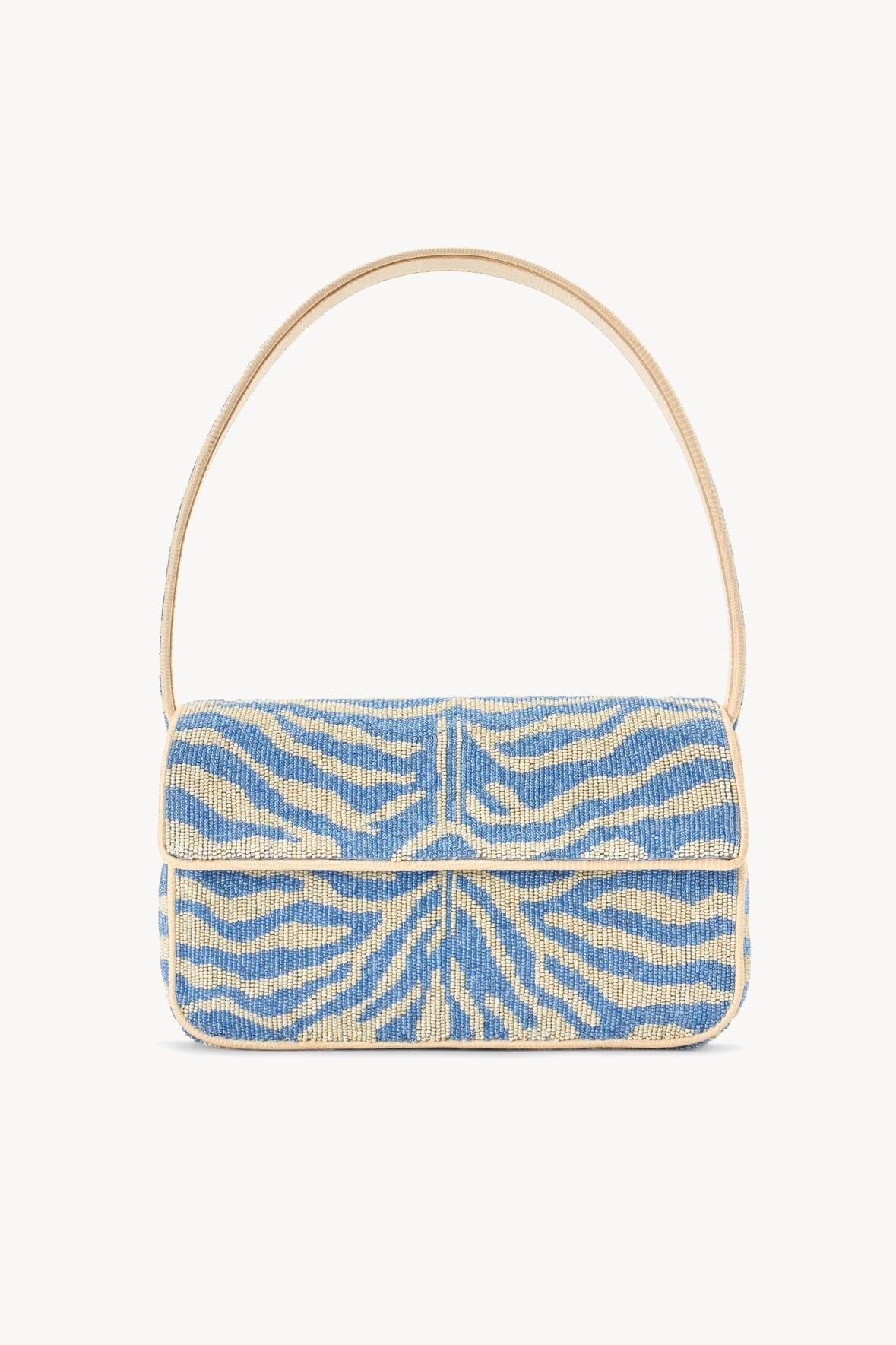 STAUD TOMMY BEADED BAG | LIGHT BLUE CREAM - 1