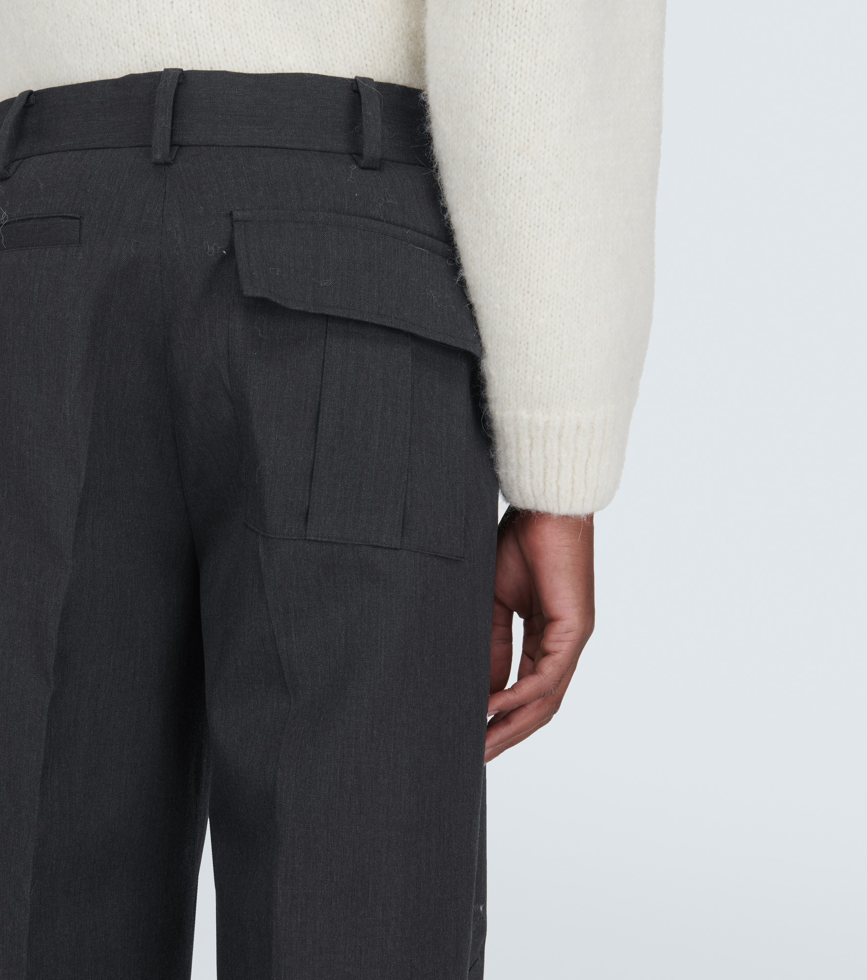 Wool straight pants - 6