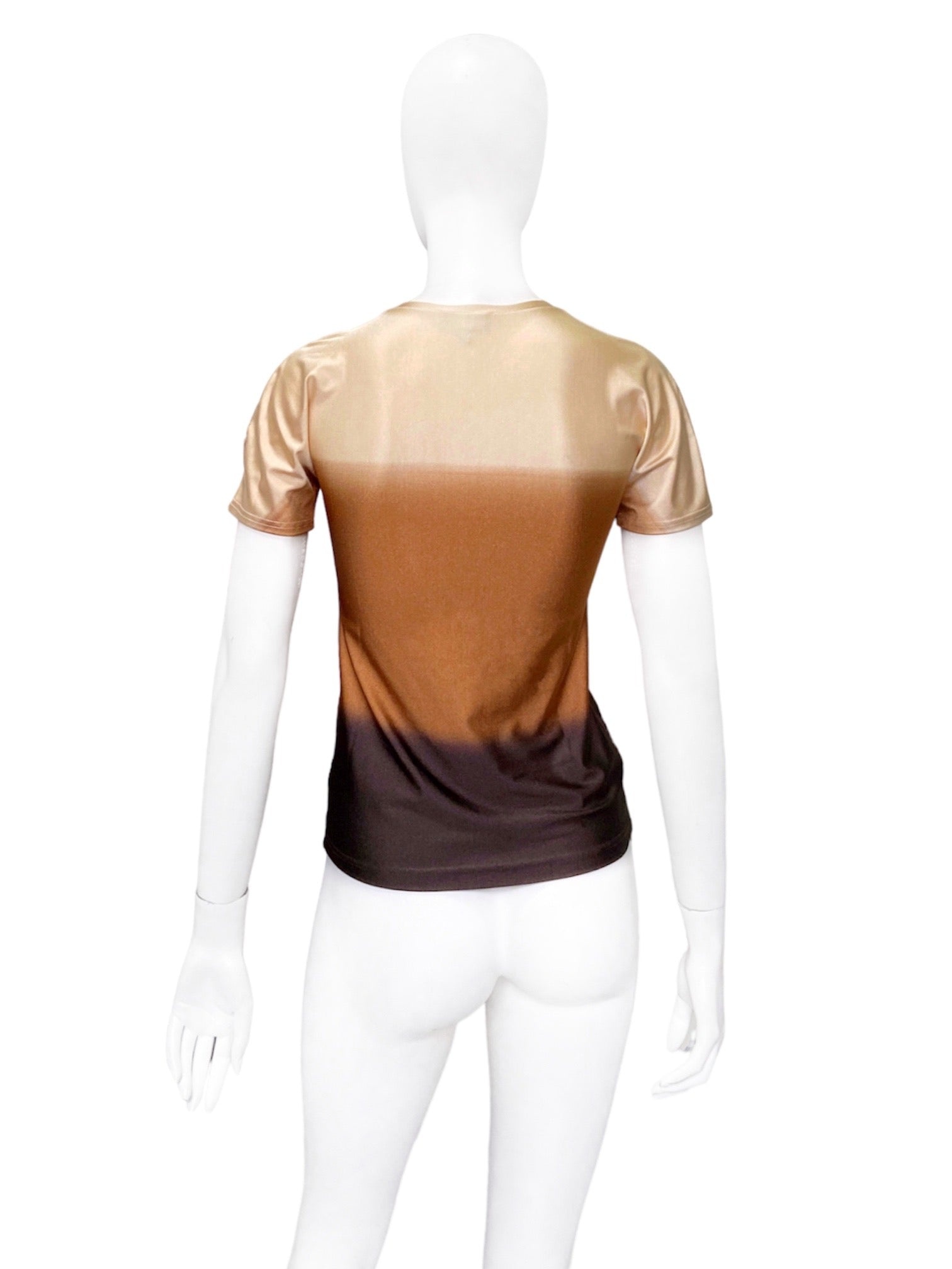 Gucci Spring 1997 Tom Ford Beige Ombré Tee S - 5