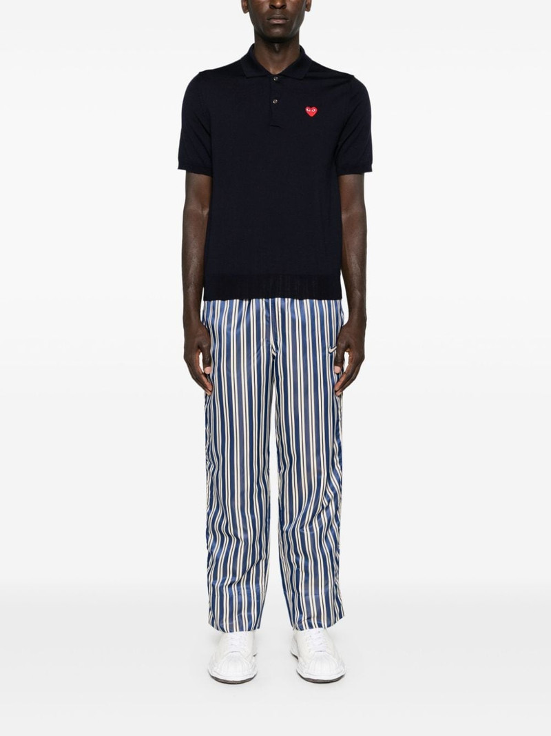 Comme des Garçons PLAY heart-patch wool polo shirt outlook