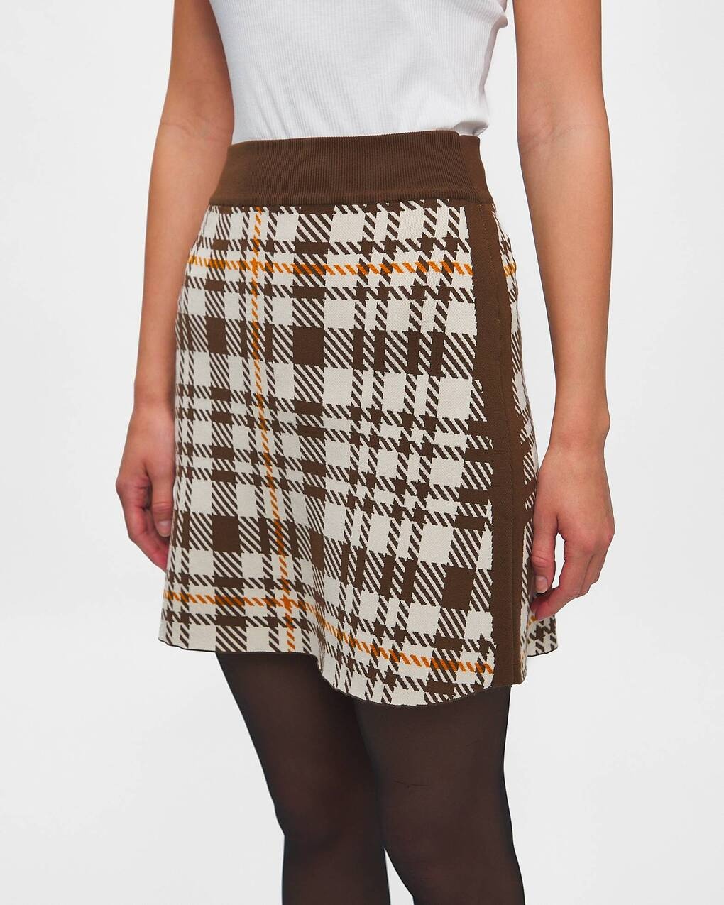 Skirt Tendai Eco Check Brown - 5