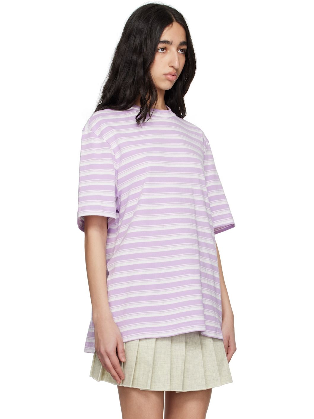 White & Purple Oversized T-shirt - 2