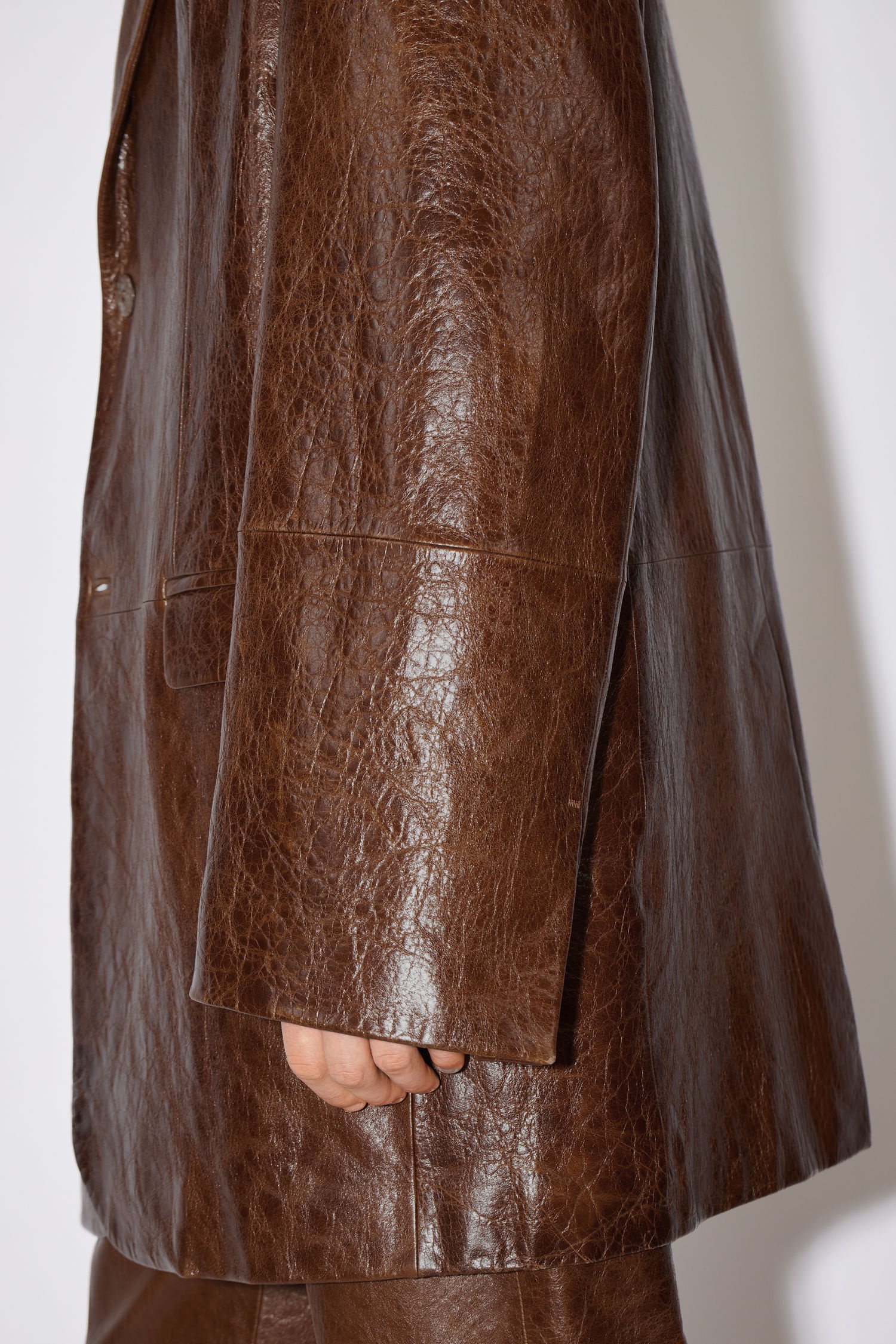 Leather suit jacket - Caramel brown - 7