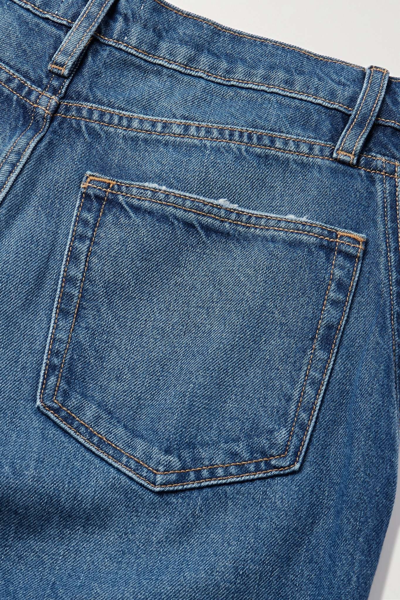 + NET SUSTAIN The Relaxed Straight cropped frayed high-rise straight-leg jeans - 6
