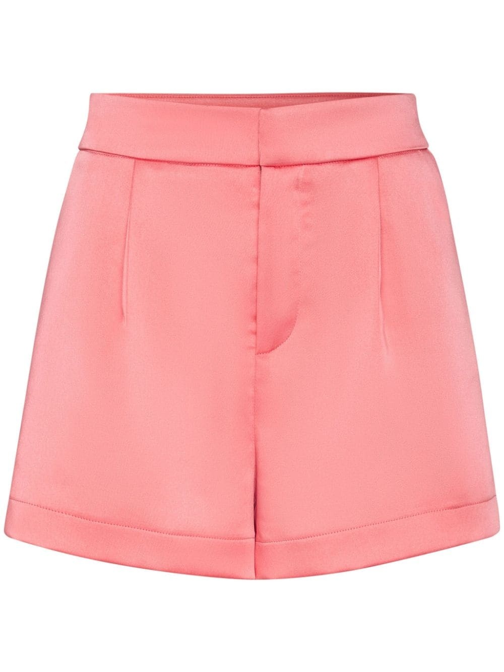 logo-plaque satin shorts - 1