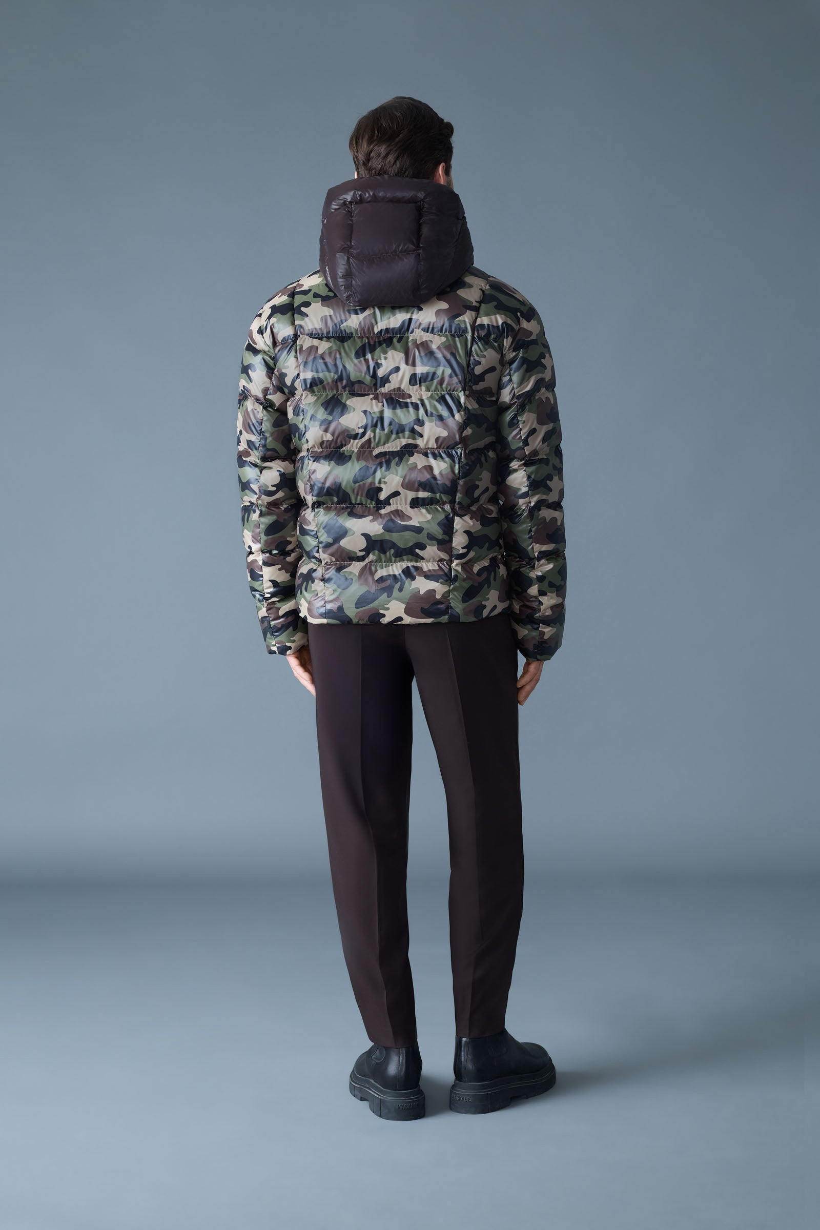 VICTOR-CAMO Light Down Hooded Jacket in Camo - 5