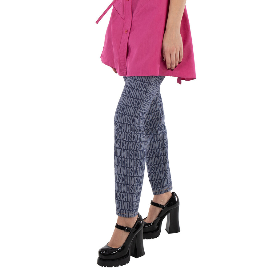 Moschino Monogram Print Jeans - 4