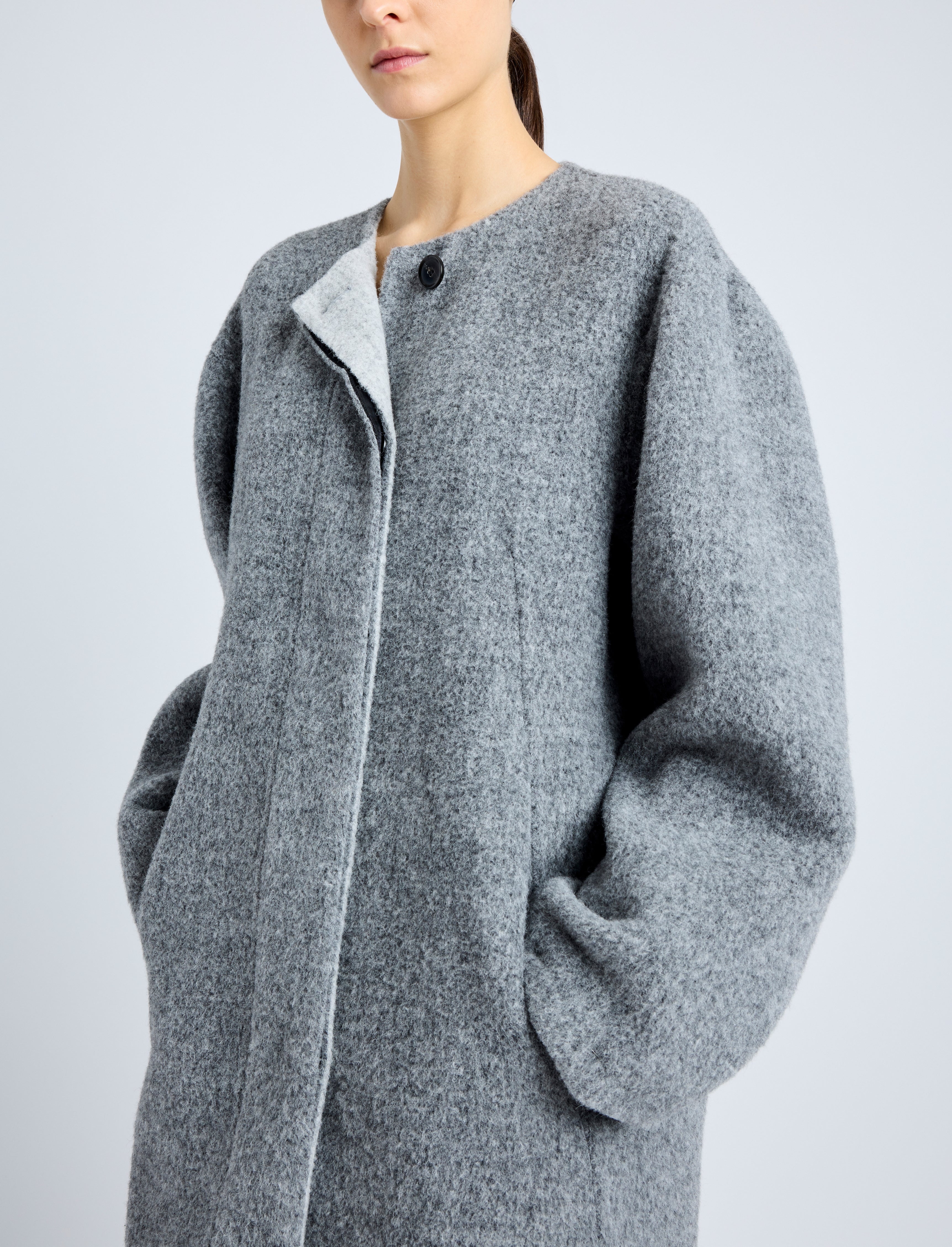 Albers Coat in Textured Double Face Wool - 5