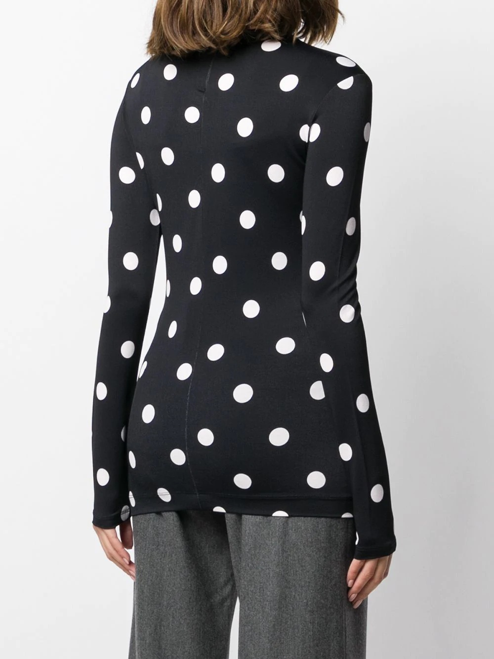 polka-dot high-neck top - 4