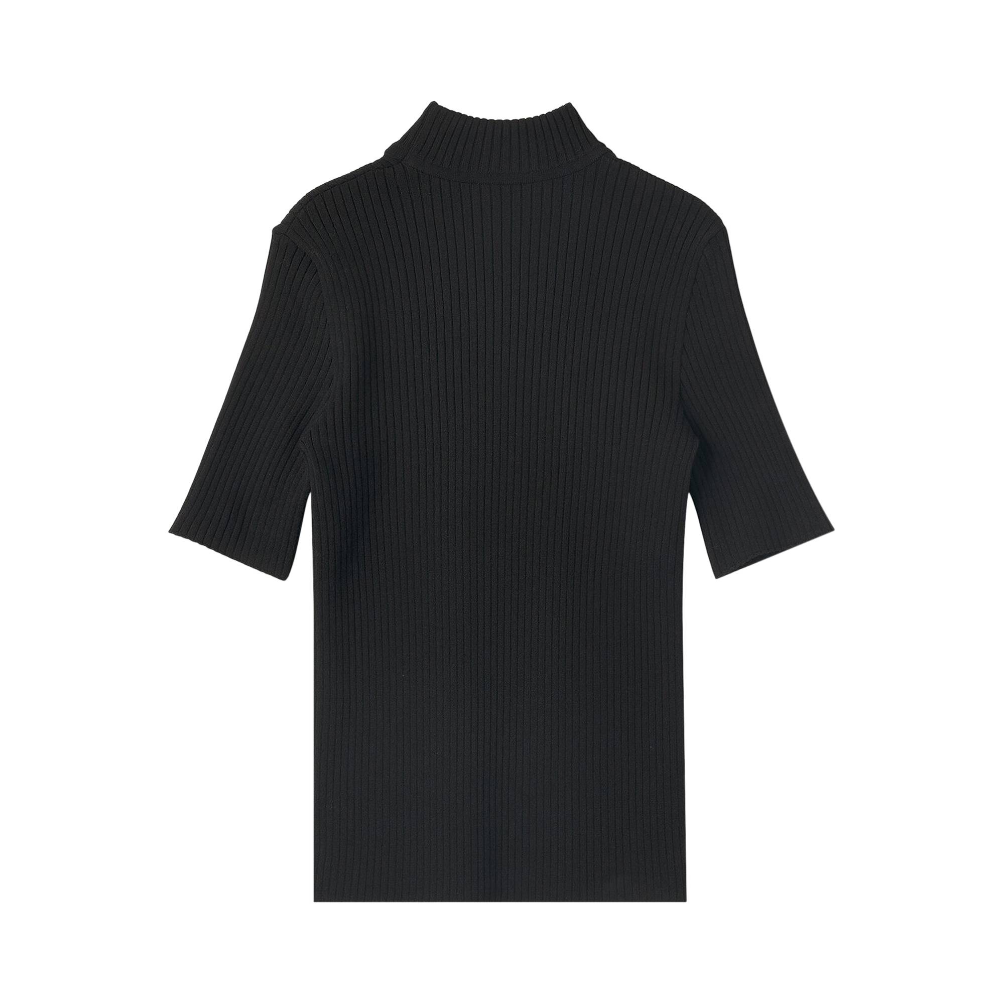 Courrèges Reedition Knit Short-Sleeve Jumper 'Black' - 2
