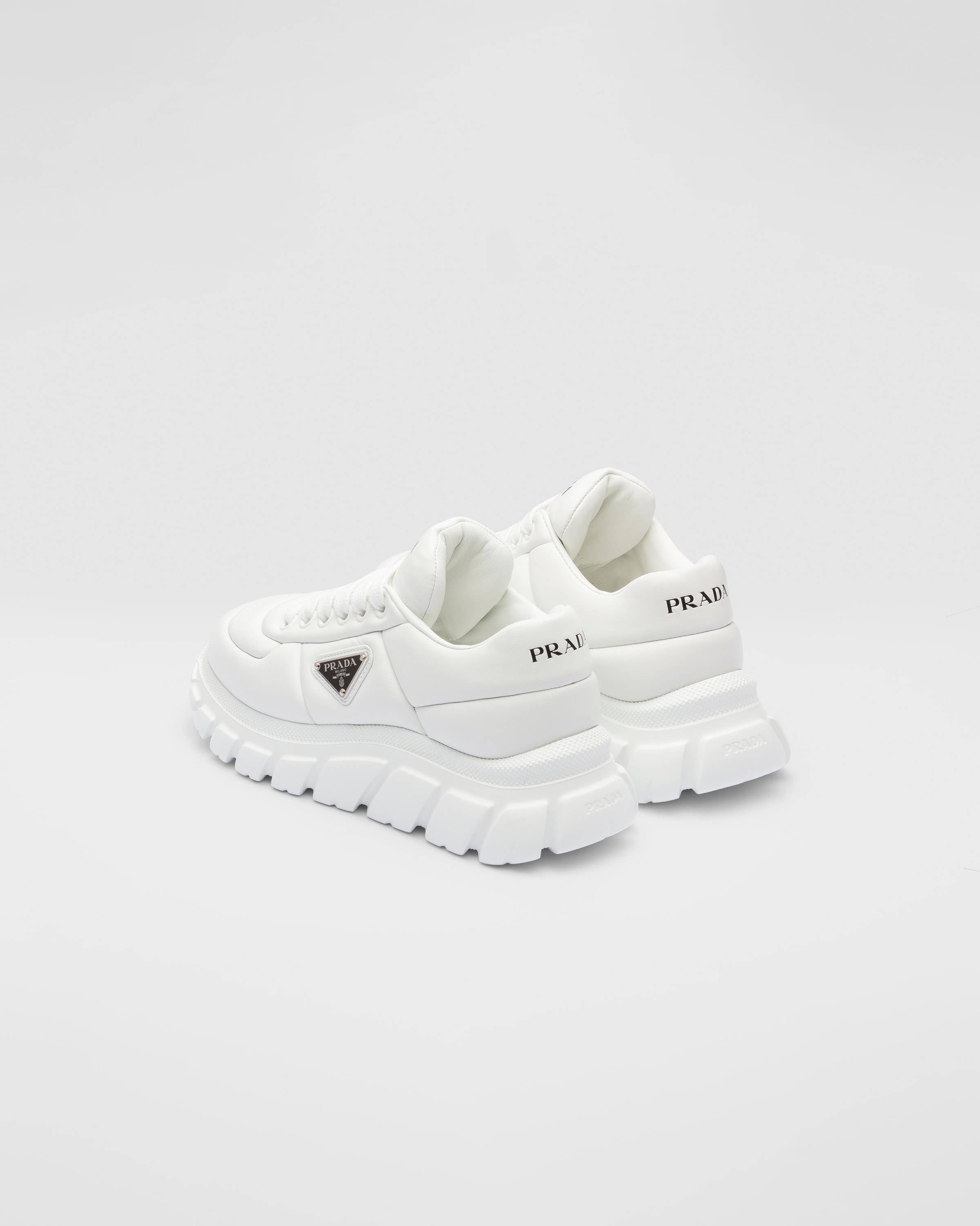 Padded nappa leather sneakers - 5