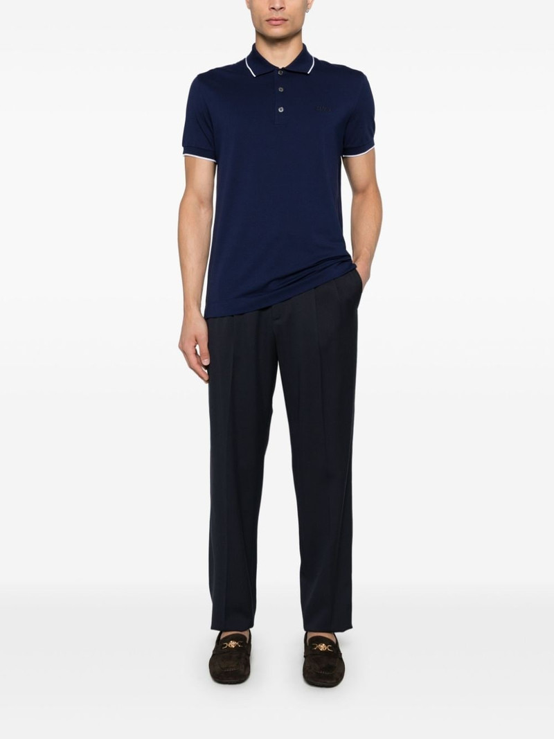 ZEGNA embroidered-logo polo shirt outlook