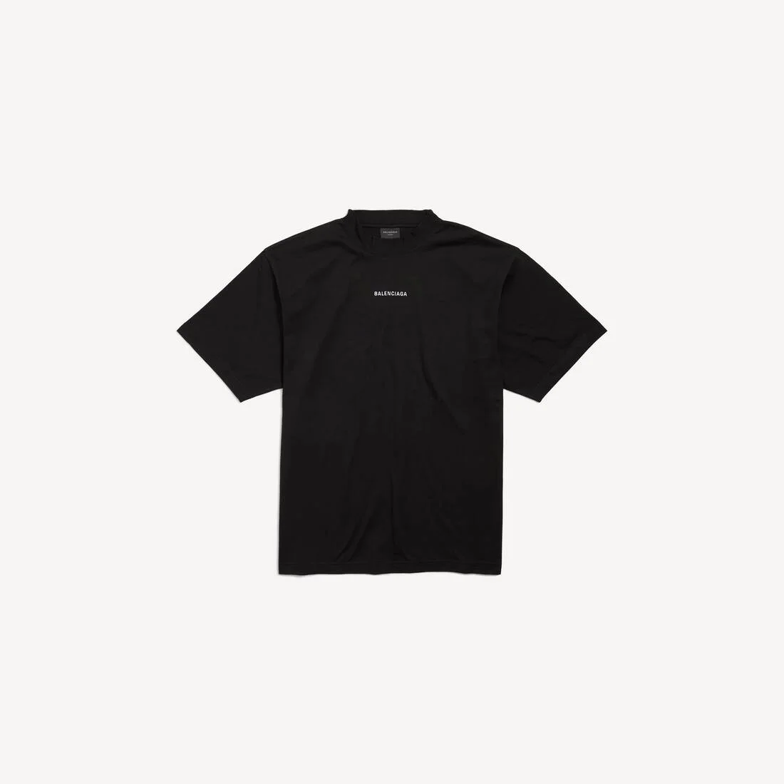 New Balenciaga Back T-shirt Medium Fit in Black - 1