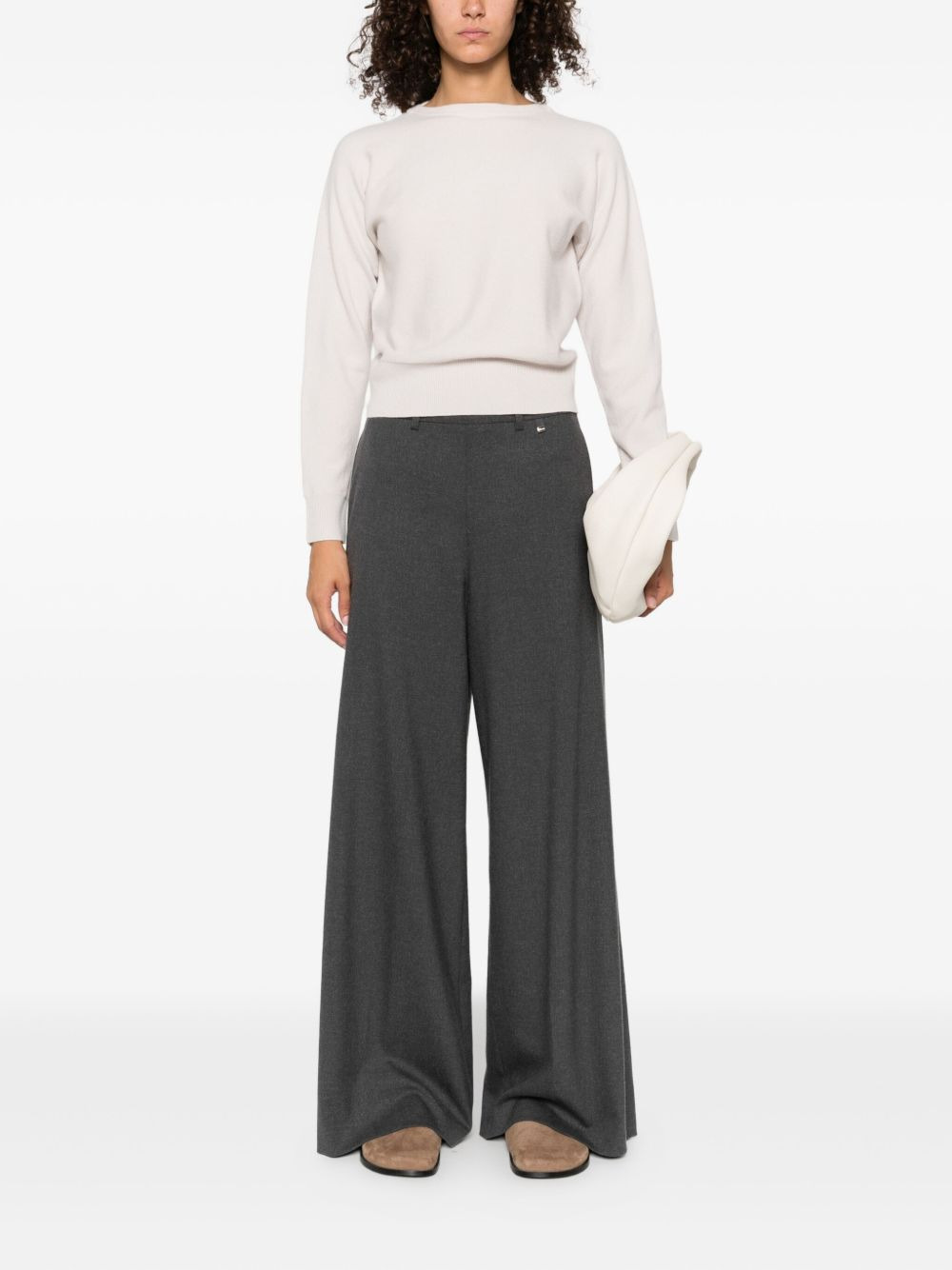 ribbed-cuff cashmere jumper - 2