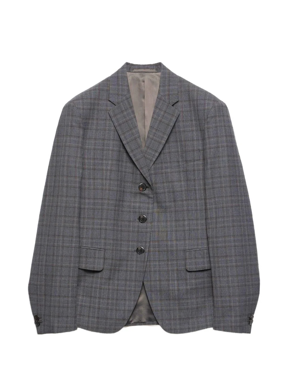 single-breasted Prince Of Wales checked virgin-wool jacket - 1