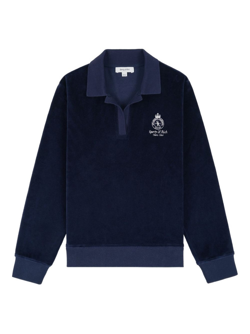 collared embroidered sweater 1