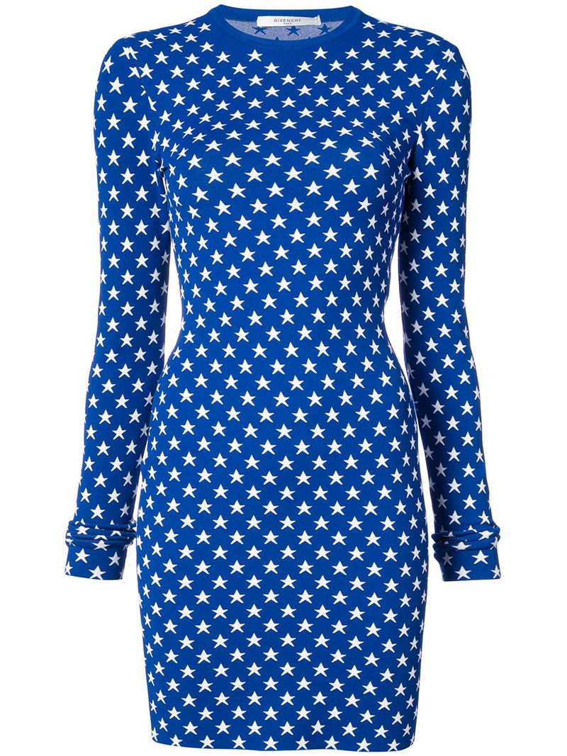 star print fitted mini dress 1