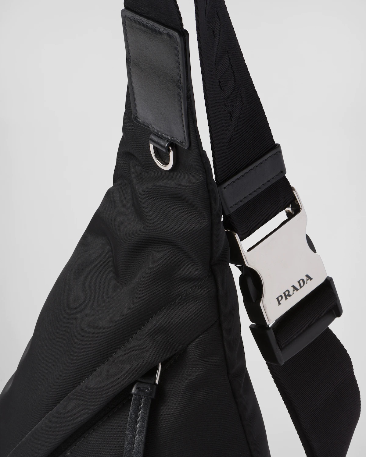 Re-Nylon and leather backpack - 6