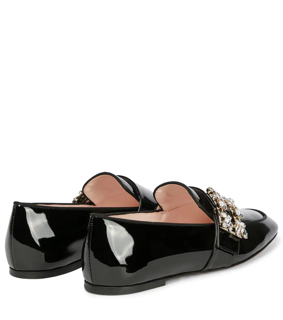 Mini Broche patent leather loafers - 3