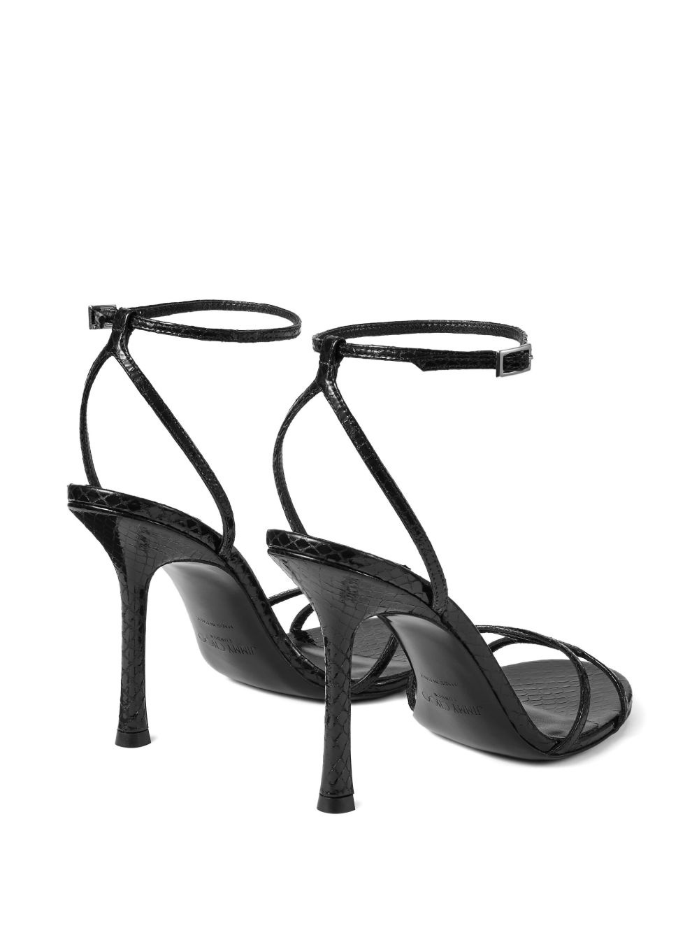 100mm leather sandals - 5