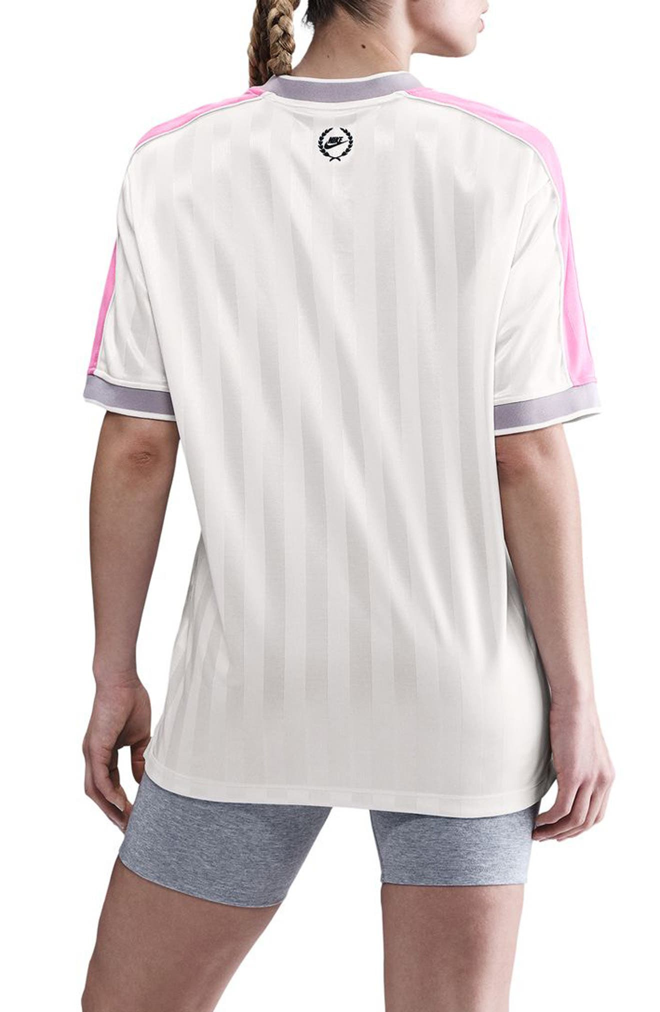 Nike Sportswear V-Neck Graphic Jersey in Sail/Pink/Grey/Black at Nordstrom - 2